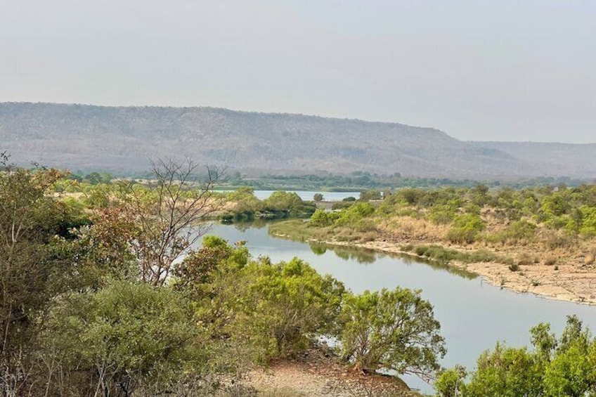 View over the river and national park