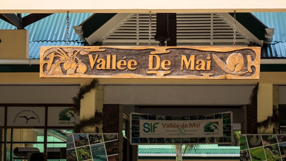 Entrance to information center in Vallee de Mai