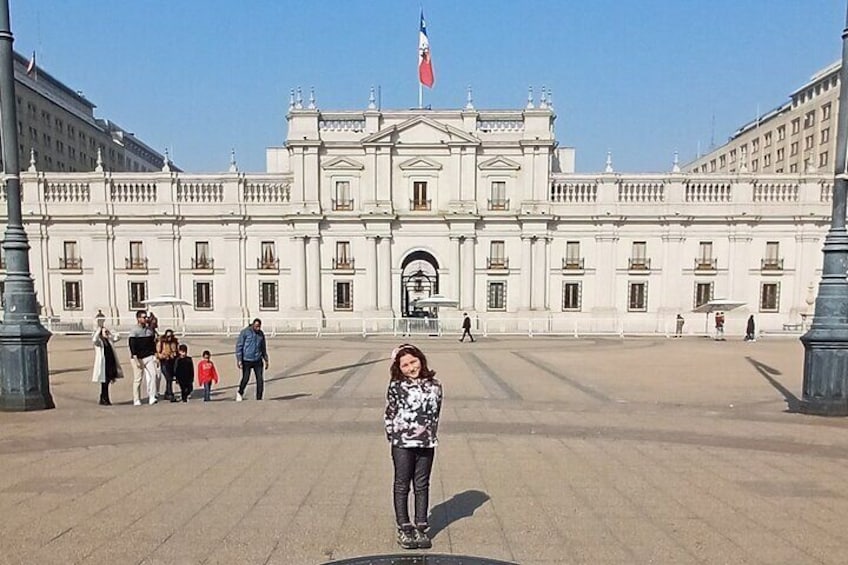 La Moneda from Plaza de la Constitución.