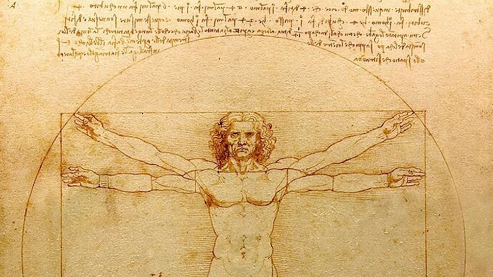 Da Vinci's Vitruvian Man in Venice 