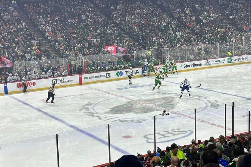 Minnesota Wild Ice Hockey Game at Xcel Energy Center