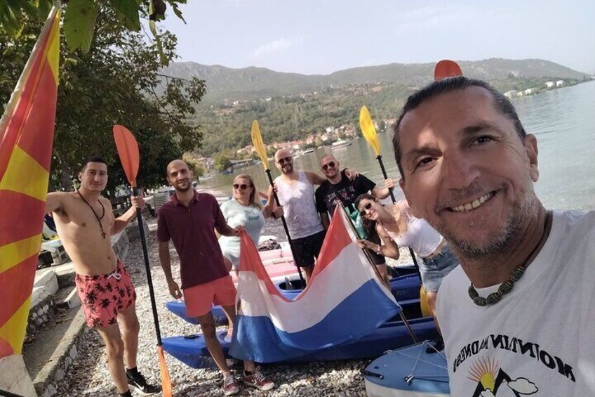 Lake Ohrid Kayaking with beach and BBQ Lunch