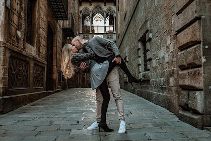 Gothic Quarter cinematic photoshoot