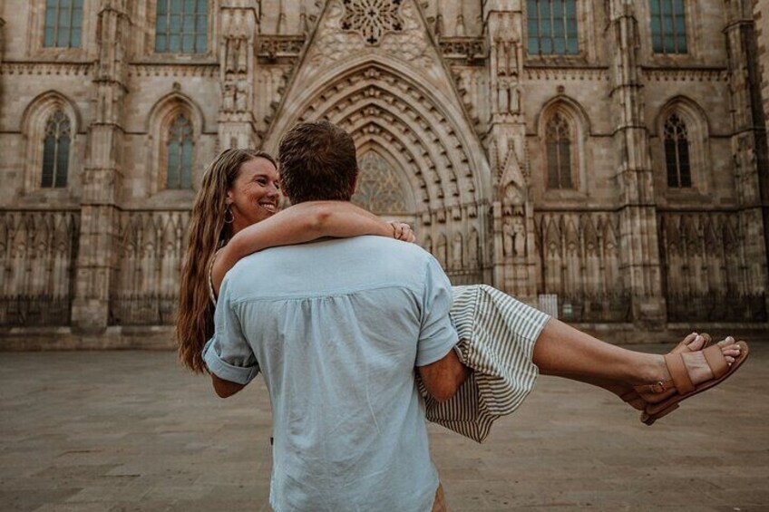 Gothic Quarter cinematic photoshoot