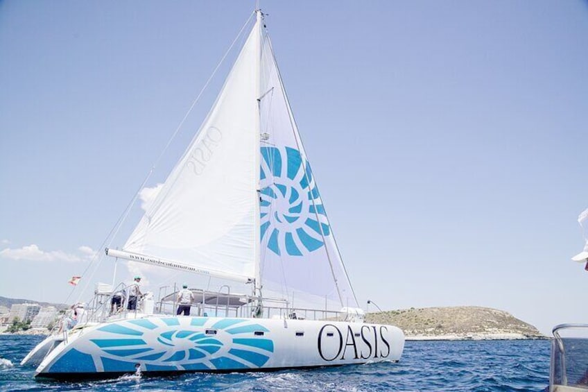 Catamaran excursion in Mallorca through the Bay of Palma with BBQ