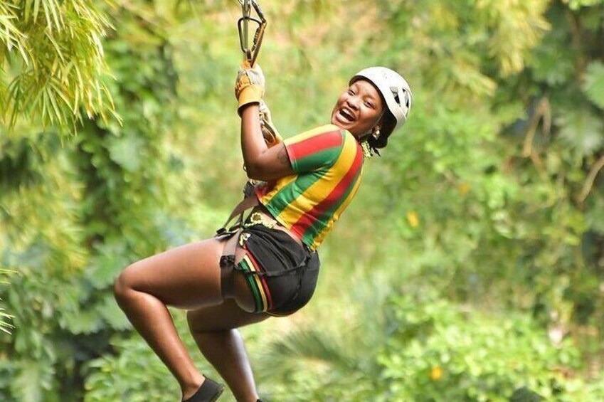 Zipline, Dunn’s River Falls, Bamboo Rafting & Horseback Ride Tour