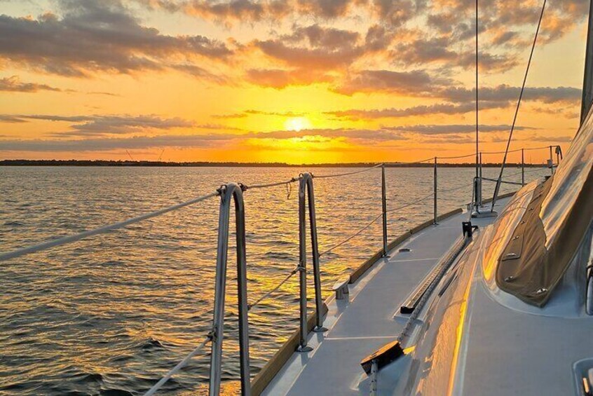 Private Sunset Sail BYOB Dolphin/History Tours on 43ft Mystique