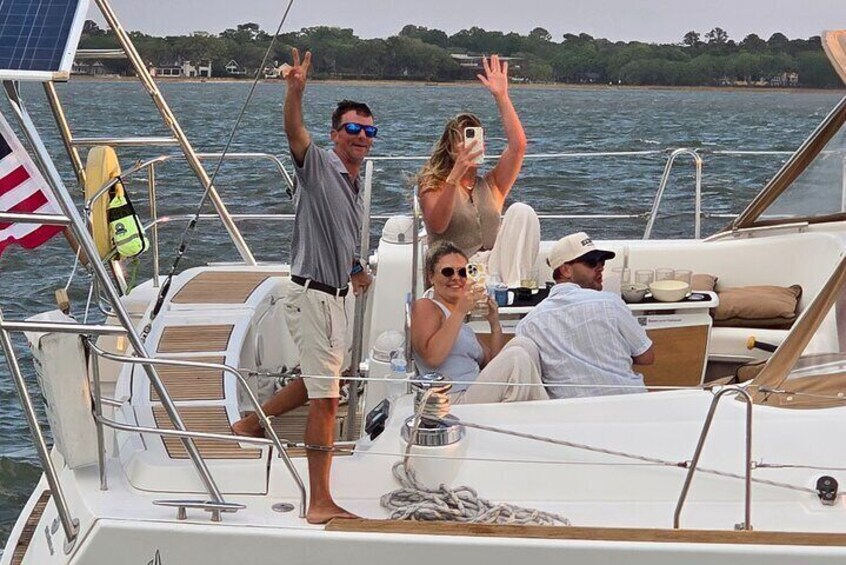 Private Sunset Sail BYOB Dolphin/History Tours on 43ft Mystique