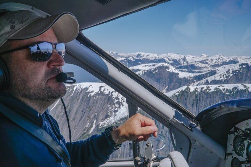 Pilot navigating Misty Fjords