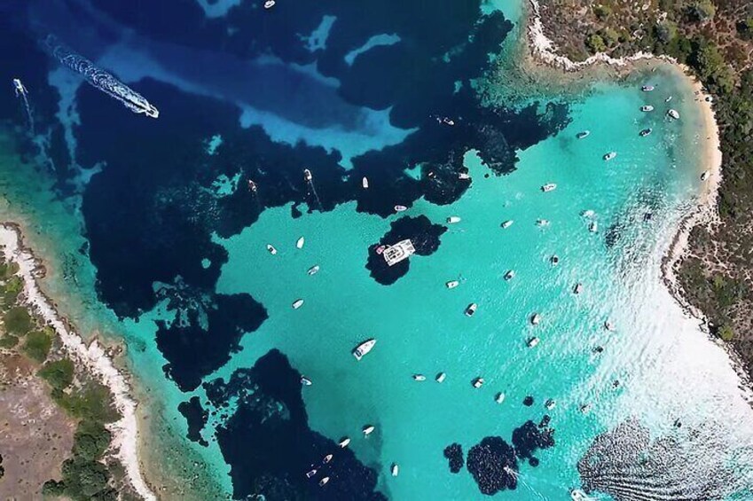 From Ouranoupolis: Two Islands Cruise with Greek Lunch onboard.