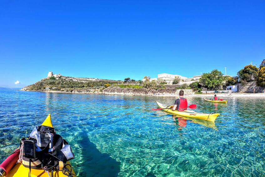 Picture 5 for Activity Cagliari: Exclusive small group Kayak tour at Devil"s Saddle