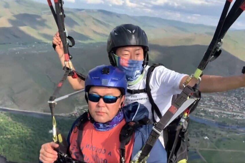 Private Tandem Paragliding Experience at Bayanzurkh Mountain