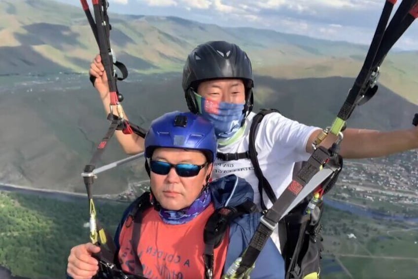  Private Tandem Paragliding Experience at Bayanzurkh Mountain