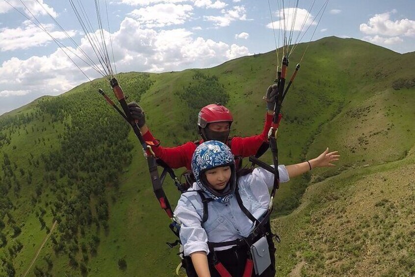 Private Tandem Paragliding Experience at Bayanzurkh Mountain