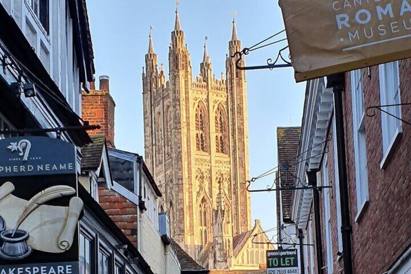 The quaint cobbled streets of Canterbury