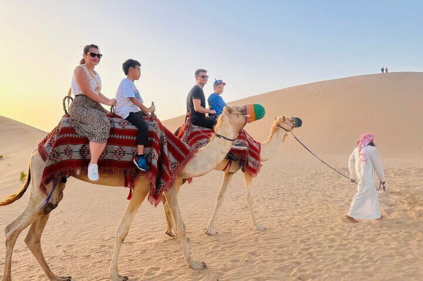 Abu Dhabi: Evening Desert Safari with Camel Ride, BBQ & Live Show