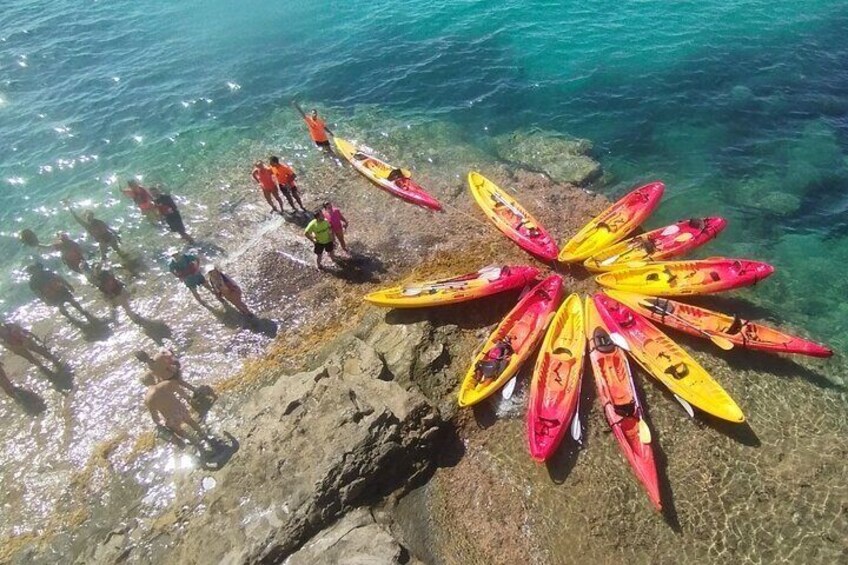 Kayak routes through the Coves of Villajoyosa