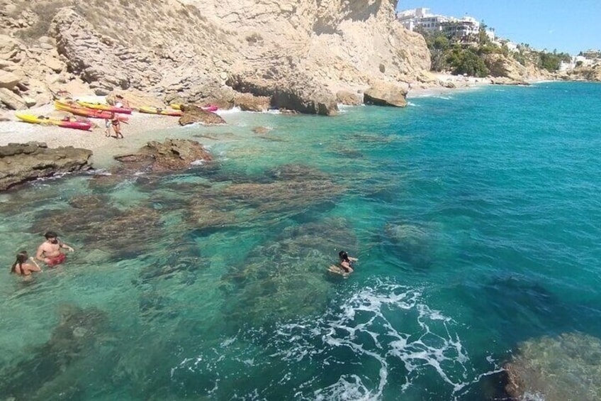 Kayak routes through the Coves of Villajoyosa