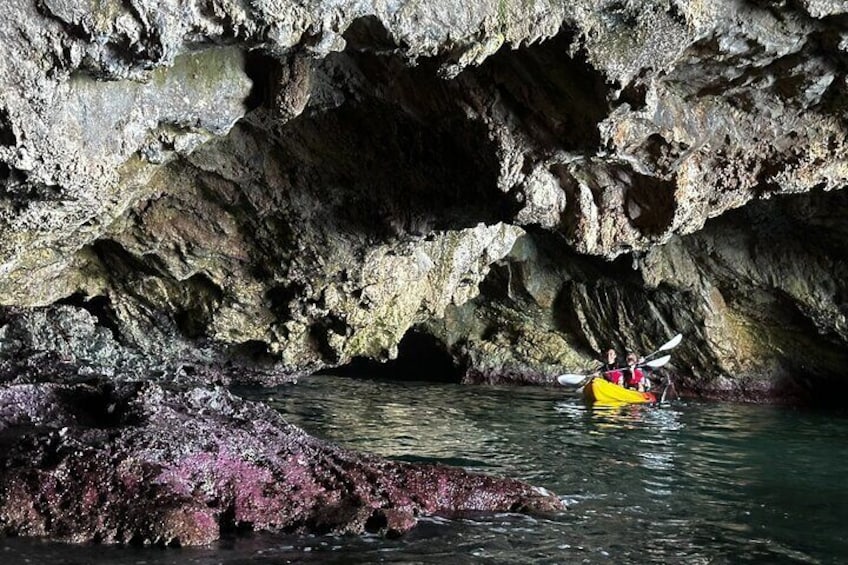 Kayak route through Cala Granadella