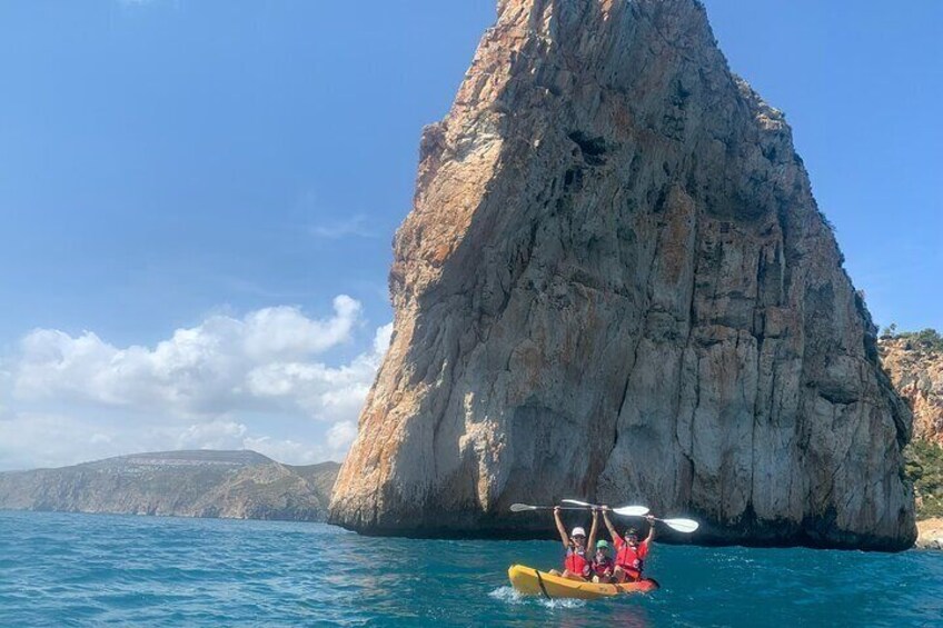 Kayak route through Cala Granadella