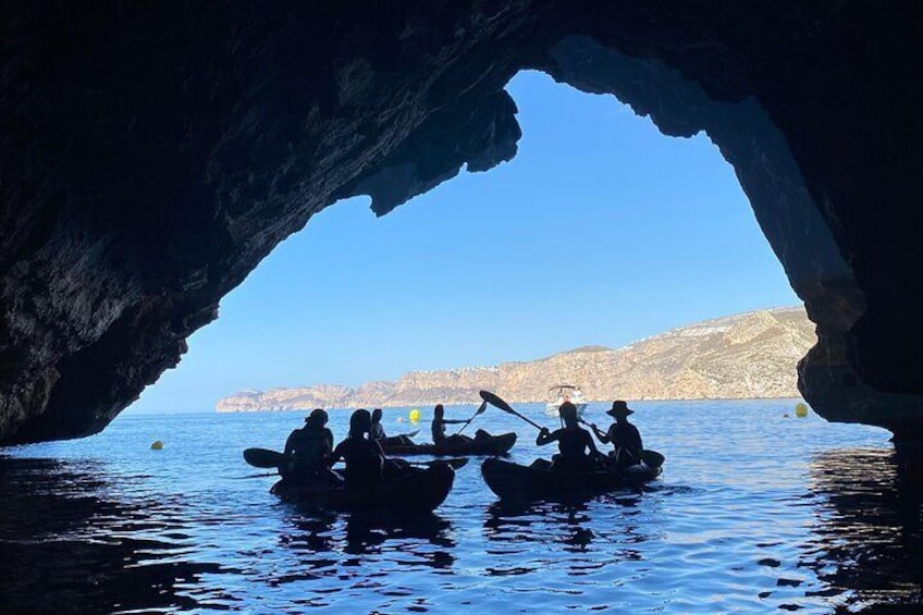 Kayak route through Cala Granadella