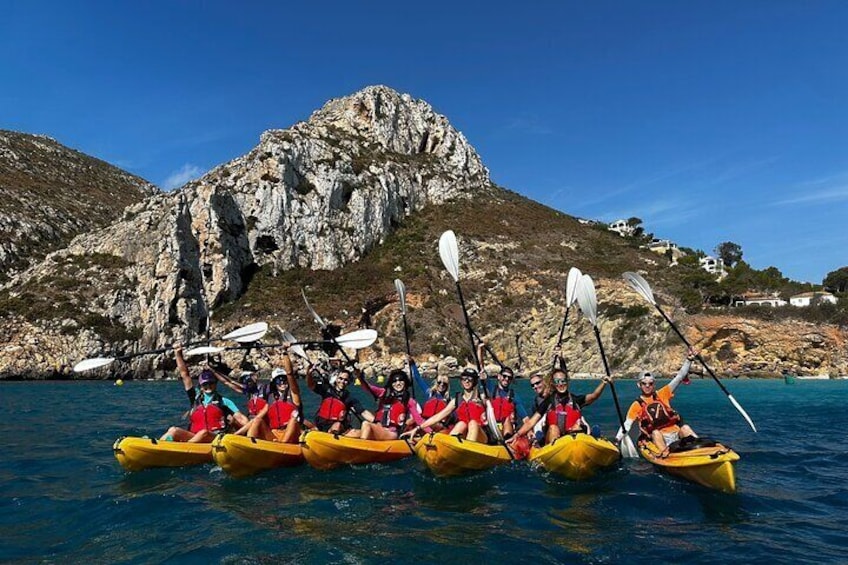 Kayak route through Cala Granadella