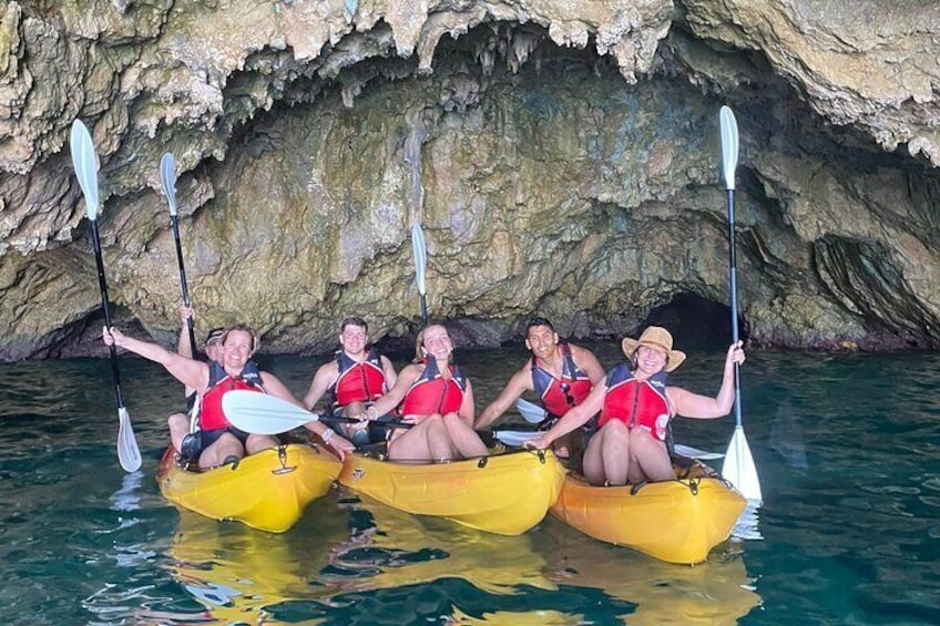 Kayak route through Cala Granadella