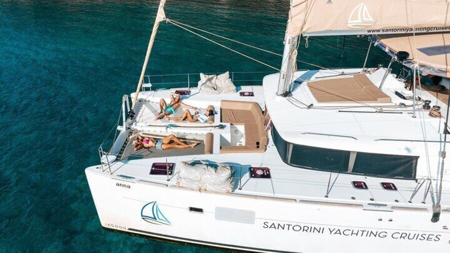 Luxury Santorini Sailing Cruise: Lunch, BBQ, Open Bar, Transfers