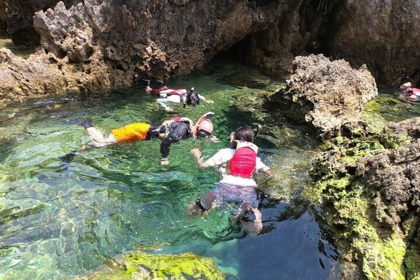 Private Snorkeling in Okinawa with Tropical Fish and Rock Pools