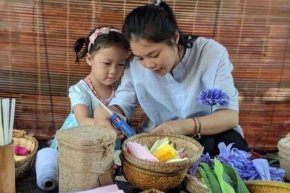 Paper Flower Making in Hue for a Cause