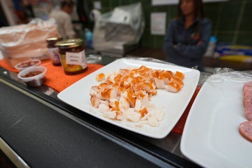 Sample Local Smoked Halibut, Salmon, & Reindeer