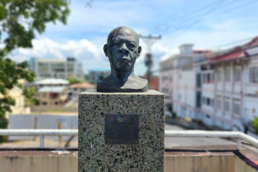 Bust of Trinidad Olympian