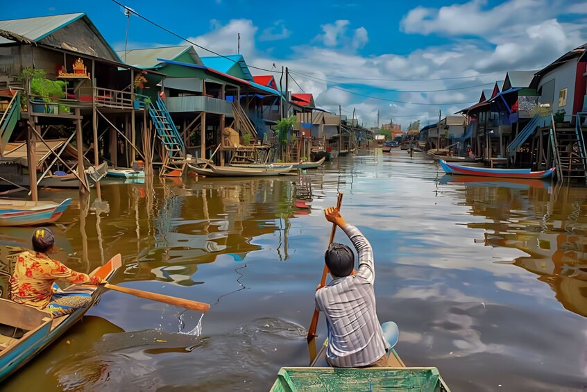 Cambodia: Tonle Sap half-day tour & free buffet dinner and dance show