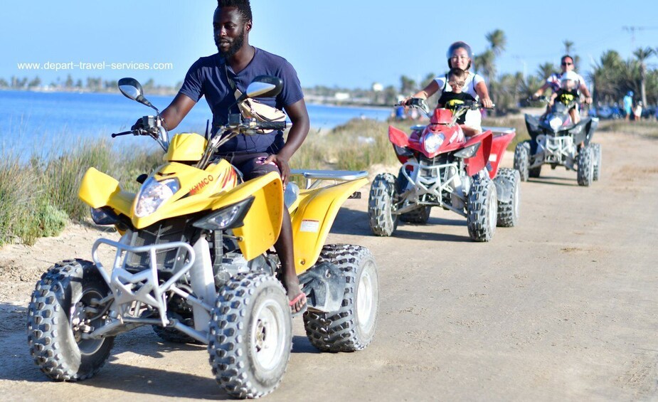 Djerba: 3 Hour Guided Quad Bike Ride with Blue Lagoon