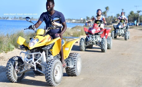 Djerba: 3 timmars guidad tur på fyrhjuling med Blå lagunen