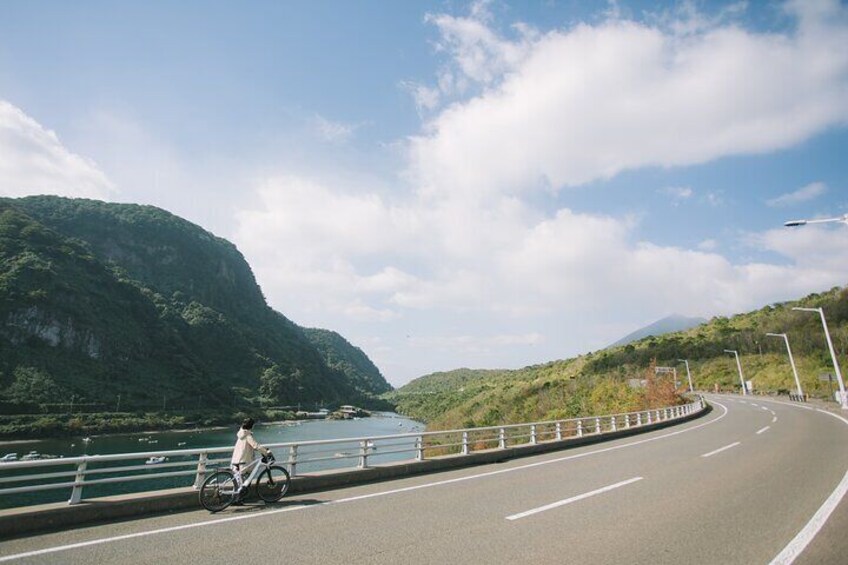 One Day E Bike Round Tour in Sakurajima