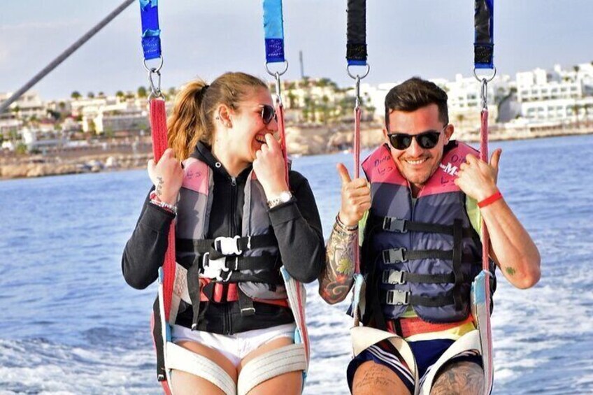Parasailing Ride Single and Double with Private Car Pick up