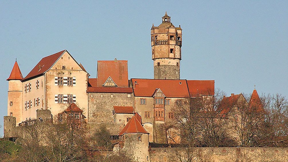 View of the tower of Ronneburg Castle in Frankfurt