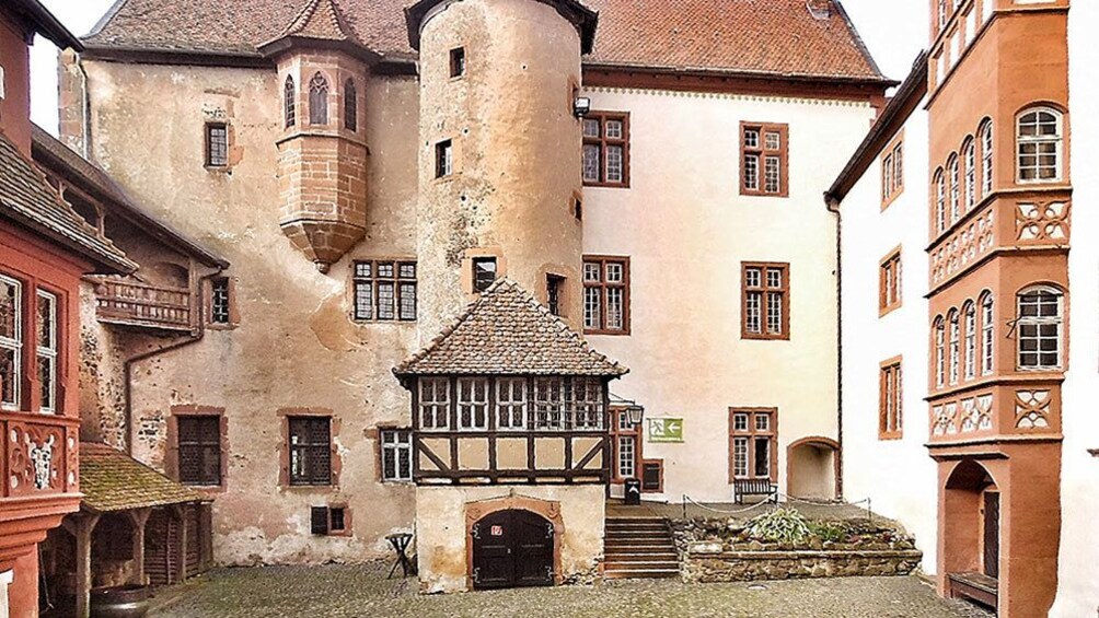 Courtyard in Ronneburg Castle in Frankfurt 