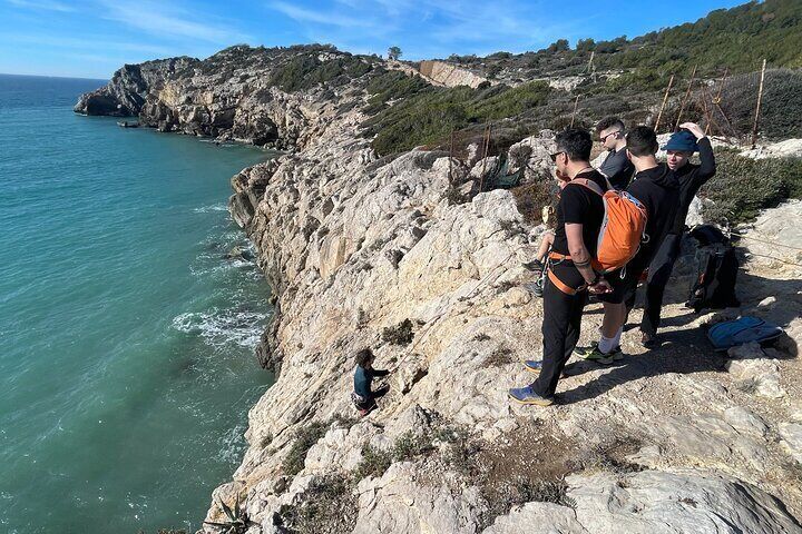 Sitges Vilanova hiking experience and bathing in the sea