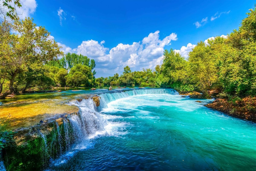 City of Side: Manavgat River Boat Lunch Cruise & Bazaar Tour