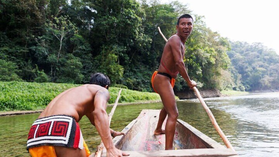 Panama City Visit an Indian town Embera and waterfall with lunch