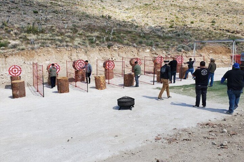 Desert Combo: Can Am UTV, Shooting and Axe Throwing Experience