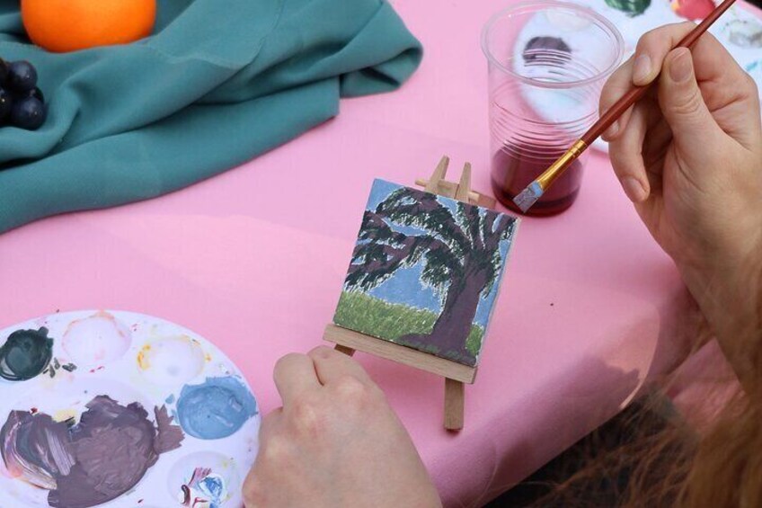 Paint Tiny Canvases in Forsyth Park