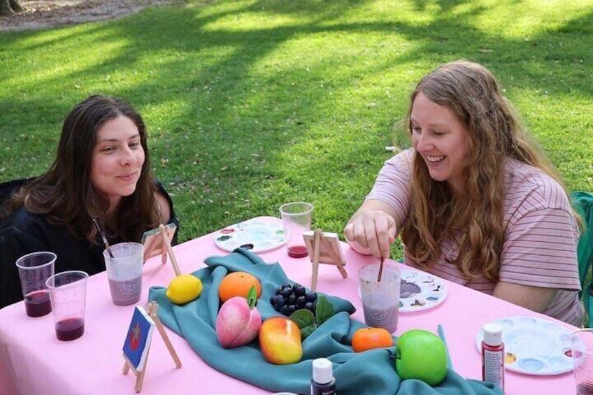 Paint Tiny Canvases in Forsyth Park