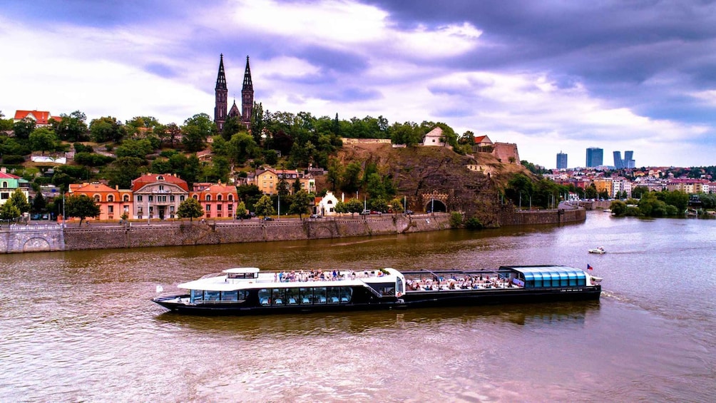 Picture 5 for Activity Prague: Sightseeing Dinner Cruise on Open-Top Glass Boat