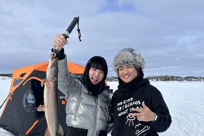 Wilderness Ice Fishing in Yellowknife