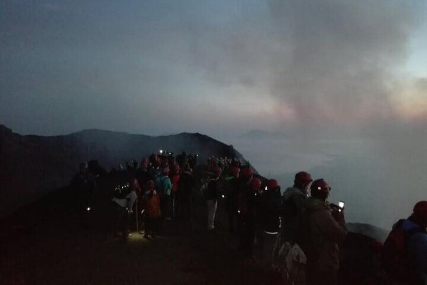 Sunset excursion on the Stromboli volcano