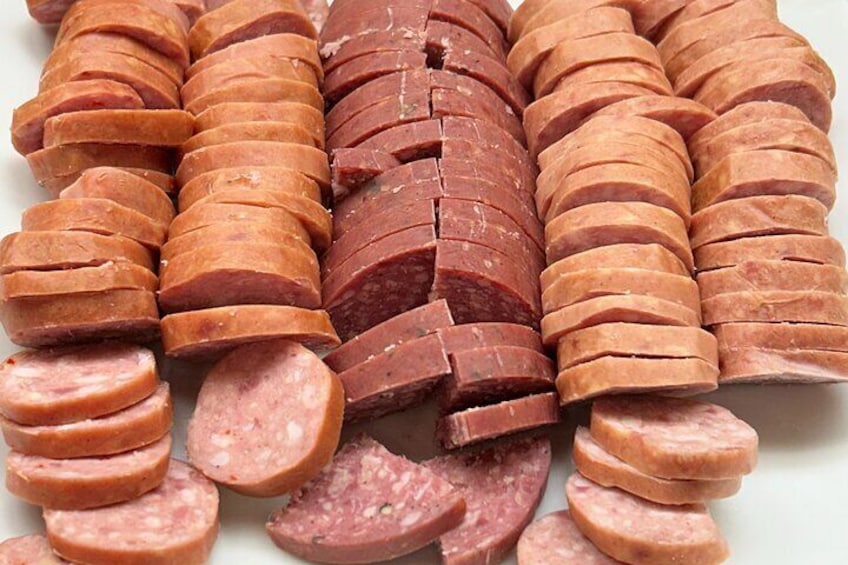 Tasty samples of Reindeer Sausage