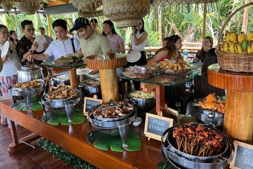 Lunch Buffet during the Loboc River Cruise